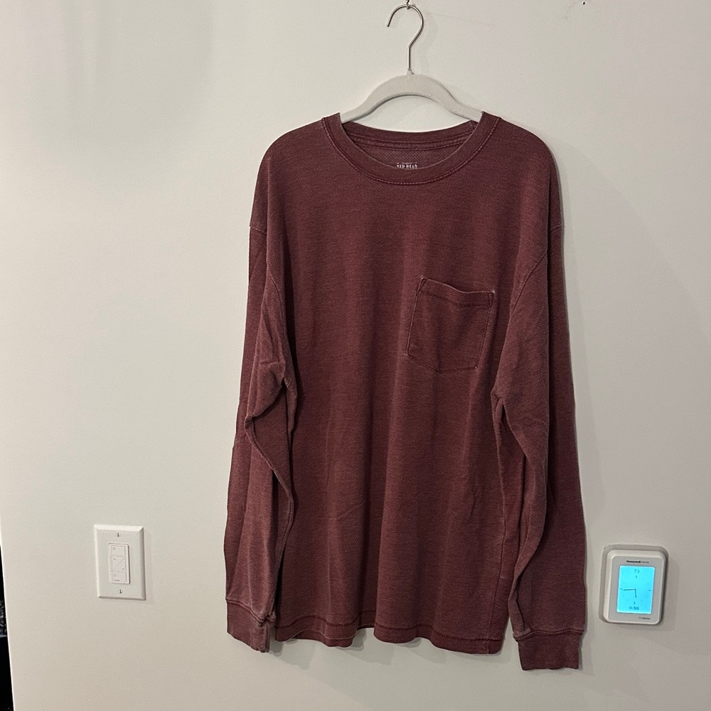 RedHead Men's Burgundy Long Sleeve Shirt
